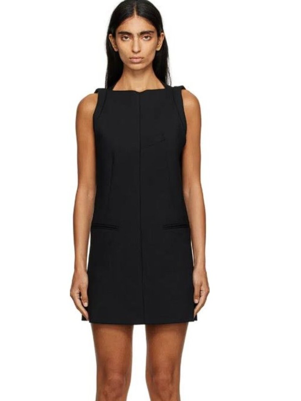 MM6 MAISON MARGIELA Women's Black Boatneck Minidress Size 6